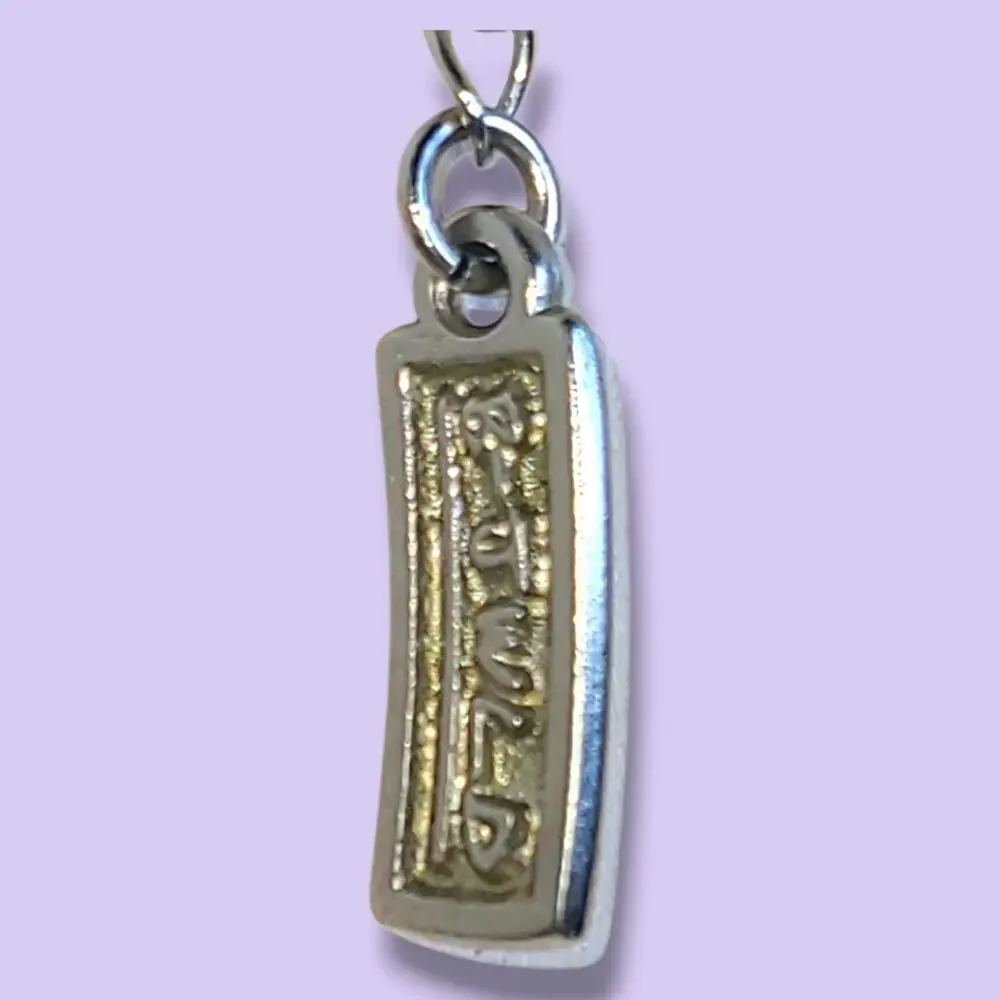 B-JWLD Signed Y2k 925 Silver Plated Rings & Swarovski Crystals‎ Y-drop Necklace
